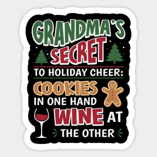 Grandma's Secret To Holiday Cheer Sticker